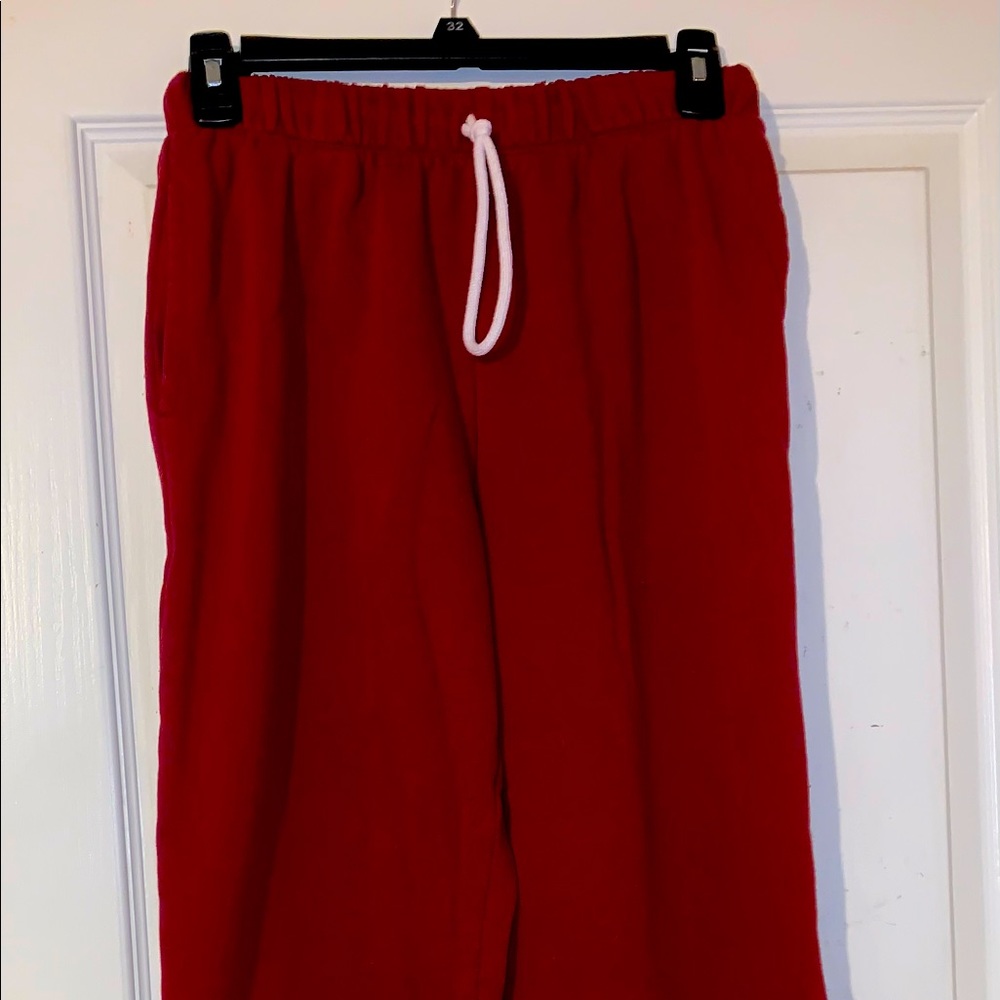 these red sweats are size XS but a little short and from Colsie!!